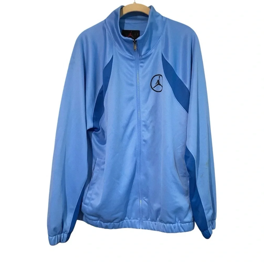 Jordan Jumpman Track Jacket Blue Full Zip Y2K Streetwear Athleisure Size L - Picture 3 of 8